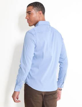 Camisa casual Faherty de algodón manga larga para hombre
