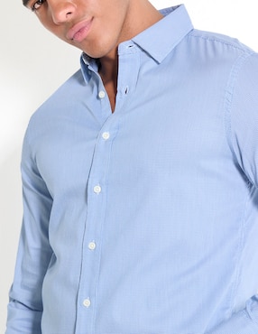Camisa casual Faherty de algodón manga larga para hombre