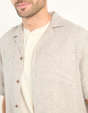 Camisa casual Faherty de algodón manga corta para hombre
