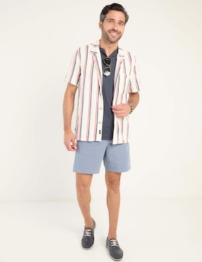 Sobrecamisa casual Faherty de algodón manga corta para hombre