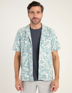 Sobrecamisa casual Faherty de algodón manga corta para hombre