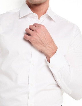 Camisa formal Scappino de algodón manga larga para hombre