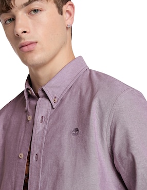 Camisa casual Timberland de algodón manga larga para hombre