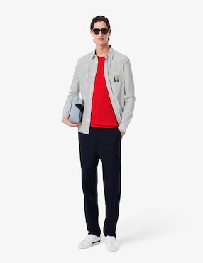 Playera Lacoste Carry Over cuello redondo para hombre