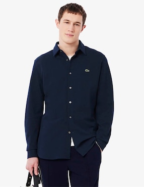 Camisa casual Lacoste de algodón manga larga para hombre