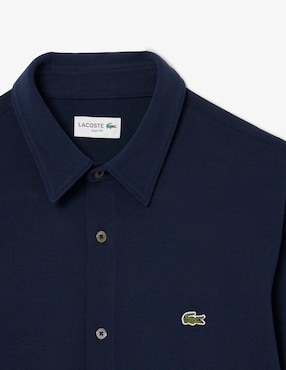 Camisa casual Lacoste de algodón manga larga para hombre