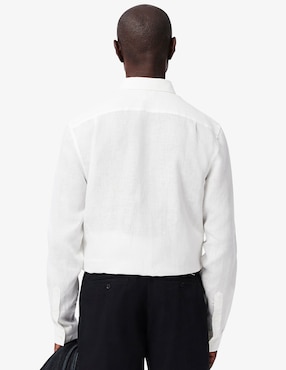 Camisa casual Lacoste de lino manga larga para hombre
