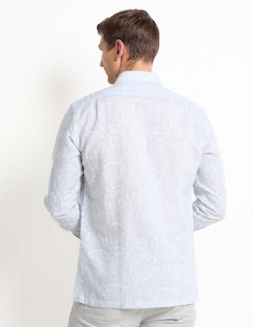 Camisa casual Scappino de algodón manga larga para hombre