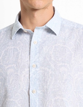 Camisa casual Scappino de algodón manga larga para hombre