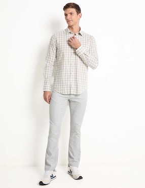 Camisa casual Scappino de algodón manga larga para hombre