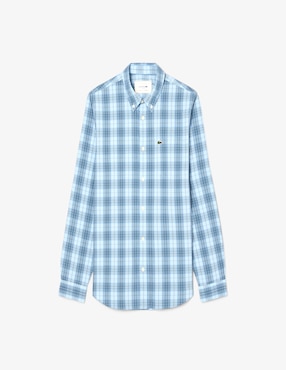 Camisa casual Lacoste de algodón manga larga para hombre