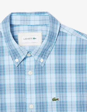 Camisa casual Lacoste de algodón manga larga para hombre