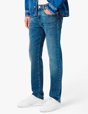 Jeans slim Lacoste lavado stone wash para hombre