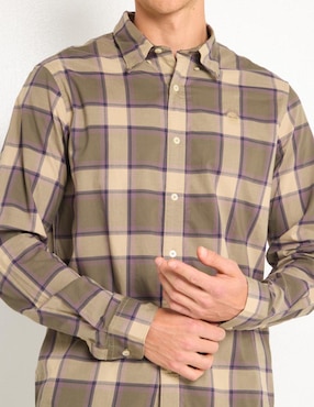 Camisa casual Timberland de algodón manga larga para hombre