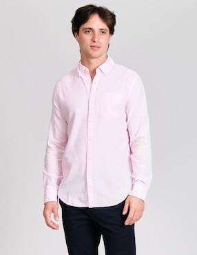 Camisa casual Original Penguin de algodón manga larga para hombre