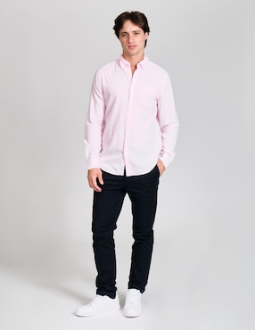 Camisa casual Original Penguin de algodón manga larga para hombre