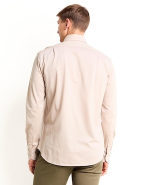 Camisa casual Scappino de algodón manga larga para hombre