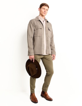 Camisa casual Scappino de algodón manga larga para hombre