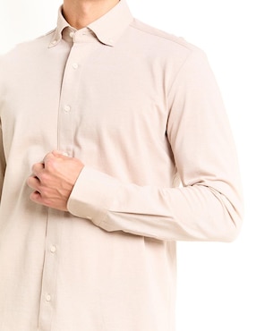Camisa casual Scappino de algodón manga larga para hombre