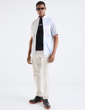 Camisa casual Eden Park de algodón manga corta para hombre