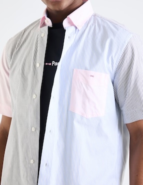 Camisa casual Eden Park de algodón manga corta para hombre