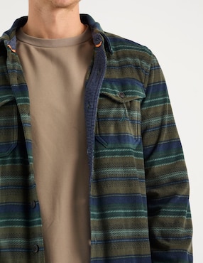 Sobrecamisa casual Nautica manga larga para hombre