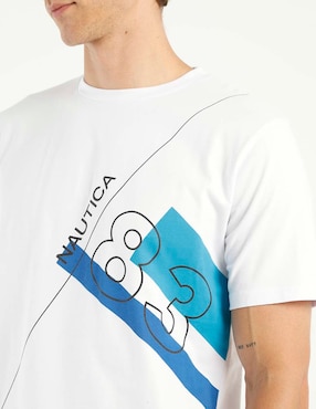 Playera Nautica cuello redondo para hombre