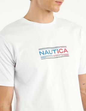 Playera Nautica cuello redondo para hombre