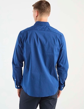 Camisa casual Nautica de algodón manga larga para hombre