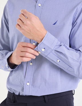 Camisa de vestir Nautica de algodón manga larga para hombre