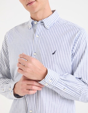 Camisa casual Nautica manga larga para hombre