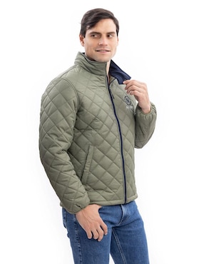 Chamarra acolchada Nautica Jeans impermeable con bolsillos para hombre