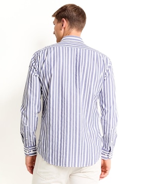 Camisa casual Scappino de algodón manga larga para hombre