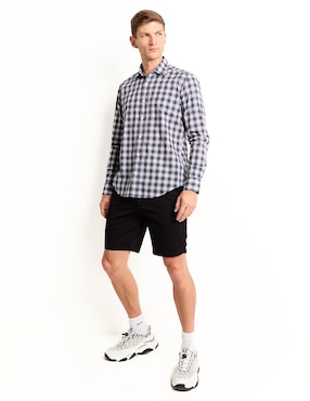 Camisa casual Scappino de algodón manga larga para hombre