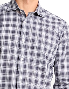 Camisa casual Scappino de algodón manga larga para hombre