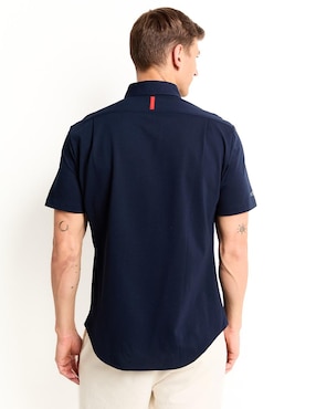 Camisa casual Scappino de algodón manga corta para hombre