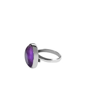 Anillo Enrique Garcia P 925 de plata amatista brillante