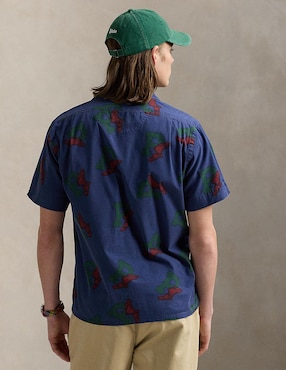 Camisa casual Polo Rl de algodón manga corta para hombre