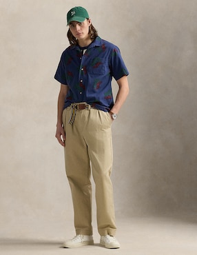 Camisa casual Polo Rl de algodón manga corta para hombre