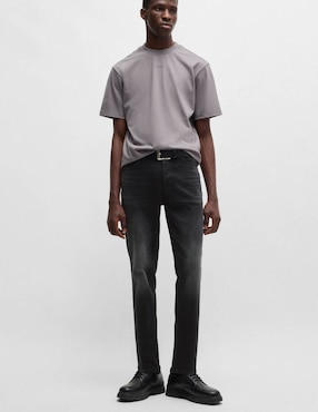 Jeans straight Hugo lavado medio para hombre