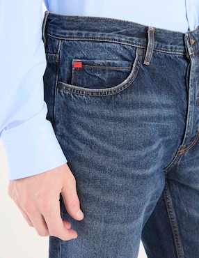 Jeans baggy Hugo lavado whisker para hombre