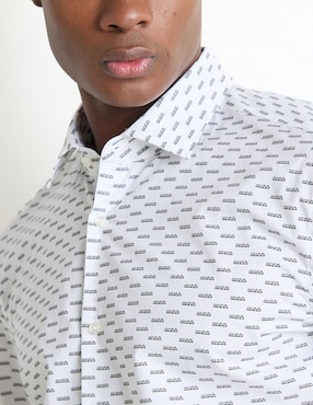 Camisa casual Hugo de algodón manga larga para hombre