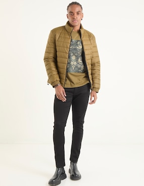 Chamarra acolchada Hugo impermeable con bolsillos para hombre