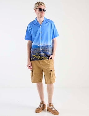 Camisa casual Ps By Paul Smith de algodón manga corta para hombre