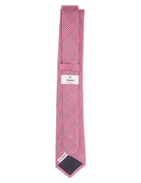 Corbata Scappino regular de seda estampado a rayas para hombre