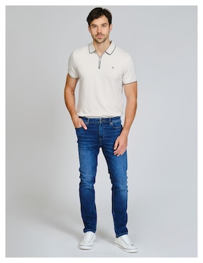 Jeans straight Original Penguin OPBFF042455 lavado medio para hombre