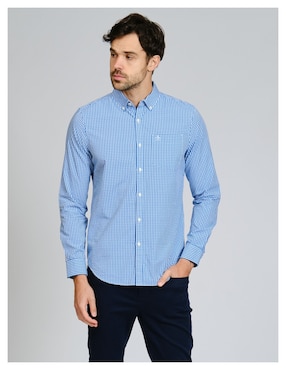 Camisa casual Original Penguin de algodón manga larga para hombre