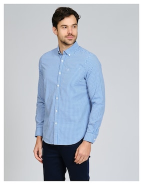 Camisa casual Original Penguin de algodón manga larga para hombre