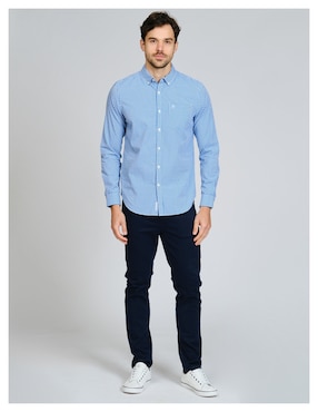 Camisa casual Original Penguin de algodón manga larga para hombre