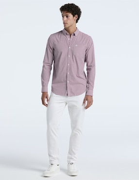 Camisa casual Original Penguin de algodón manga larga para hombre